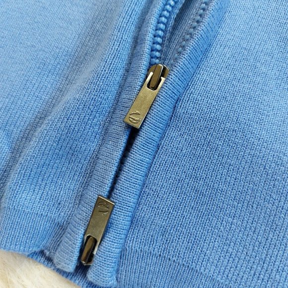 Nexus Apparel Women's China Blue Full Zipper Sweater Size: M - Picture 9 of 10